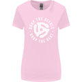 Drop the Needle DJ Turntable Decks Vinyl Womens Wider Cut T-Shirt Light Pink
