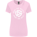 Drop the Needle DJ Turntable Decks Vinyl Womens Wider Cut T-Shirt Light Pink