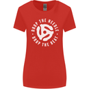 Drop the Needle DJ Turntable Decks Vinyl Womens Wider Cut T-Shirt Red