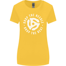 Drop the Needle DJ Turntable Decks Vinyl Womens Wider Cut T-Shirt Yellow