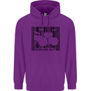 Drum Kit Barcode Drummer Drumming Childrens Kids Hoodie Purple