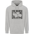Drum Kit Barcode Drummer Drumming Childrens Kids Hoodie Sports Grey