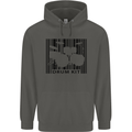 Drum Kit Barcode Drummer Drumming Childrens Kids Hoodie Storm Grey