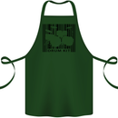 Drum Kit Barcode Drummer Drumming Cotton Apron 100% Organic Forest Green