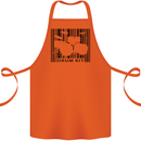 Drum Kit Barcode Drummer Drumming Cotton Apron 100% Organic Orange
