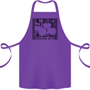 Drum Kit Barcode Drummer Drumming Cotton Apron 100% Organic Purple