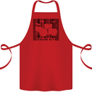 Drum Kit Barcode Drummer Drumming Cotton Apron 100% Organic Red