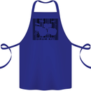 Drum Kit Barcode Drummer Drumming Cotton Apron 100% Organic Royal Blue