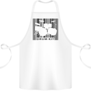 Drum Kit Barcode Drummer Drumming Cotton Apron 100% Organic White