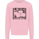 Drum Kit Barcode Drummer Drumming Kids Sweatshirt Jumper Light Pink