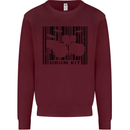 Drum Kit Barcode Drummer Drumming Kids Sweatshirt Jumper Maroon