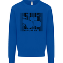 Drum Kit Barcode Drummer Drumming Kids Sweatshirt Jumper Royal Blue