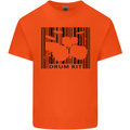 Drum Kit Barcode Drummer Drumming Kids T-Shirt Childrens Orange