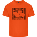 Drum Kit Barcode Drummer Drumming Kids T-Shirt Childrens Orange