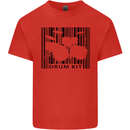 Drum Kit Barcode Drummer Drumming Kids T-Shirt Childrens Red