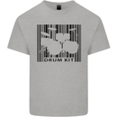 Drum Kit Barcode Drummer Drumming Kids T-Shirt Childrens Sports Grey
