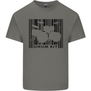 Drum Kit Barcode Drummer Drumming Mens Cotton T-Shirt Tee Top Charcoal