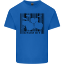 Drum Kit Barcode Drummer Drumming Mens Cotton T-Shirt Tee Top Royal Blue