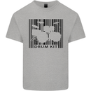 Drum Kit Barcode Drummer Drumming Mens Cotton T-Shirt Tee Top Sports Grey