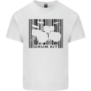 Drum Kit Barcode Drummer Drumming Mens Cotton T-Shirt Tee Top White