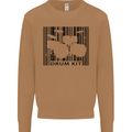 Drum Kit Barcode Drummer Drumming Mens Sweatshirt Jumper Caramel Latte