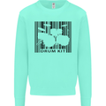 Drum Kit Barcode Drummer Drumming Mens Sweatshirt Jumper Peppermint