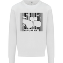 Drum Kit Barcode Drummer Drumming Mens Sweatshirt Jumper White