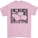 Drum Kit Barcode Drummer Drumming Mens T-Shirt Cotton Gildan Light Pink