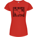 Drum Kit Barcode Drummer Drumming Womens Petite Cut T-Shirt Red