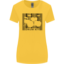 Drum Kit Barcode Drummer Drumming Womens Wider Cut T-Shirt Yellow