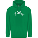 Drum Kit Pulse ECG Drum Drummer Drumming Childrens Kids Hoodie Irish Green