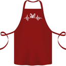 Drum Kit Pulse ECG Drum Drummer Drumming Cotton Apron 100% Organic Maroon