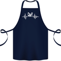 Drum Kit Pulse ECG Drum Drummer Drumming Cotton Apron 100% Organic Navy Blue