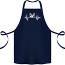 Drum Kit Pulse ECG Drum Drummer Drumming Cotton Apron 100% Organic Navy Blue