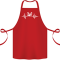 Drum Kit Pulse ECG Drum Drummer Drumming Cotton Apron 100% Organic Red