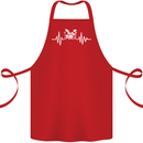 Drum Kit Pulse ECG Drum Drummer Drumming Cotton Apron 100% Organic Red