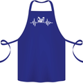 Drum Kit Pulse ECG Drum Drummer Drumming Cotton Apron 100% Organic Royal Blue