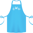 Drum Kit Pulse ECG Drum Drummer Drumming Cotton Apron 100% Organic Turquoise