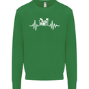 Drum Kit Pulse ECG Drum Drummer Drumming Kids Sweatshirt Jumper Irish Green