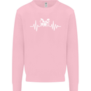 Drum Kit Pulse ECG Drum Drummer Drumming Kids Sweatshirt Jumper Light Pink