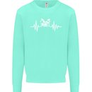 Drum Kit Pulse ECG Drum Drummer Drumming Kids Sweatshirt Jumper Peppermint