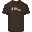 Drum Kit Pulse ECG Drum Drummer Drumming Kids T-Shirt Childrens Chocolate