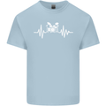 Drum Kit Pulse ECG Drum Drummer Drumming Kids T-Shirt Childrens Light Blue