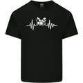 Drum Kit Pulse ECG Drum Drummer Drumming Mens Cotton T-Shirt Tee Top Black