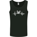 Drum Kit Pulse ECG Drum Drummer Drumming Mens Vest Tank Top Black