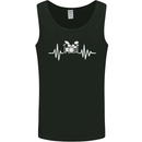 Drum Kit Pulse ECG Drum Drummer Drumming Mens Vest Tank Top Black