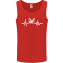 Drum Kit Pulse ECG Drum Drummer Drumming Mens Vest Tank Top Red