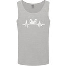 Drum Kit Pulse ECG Drum Drummer Drumming Mens Vest Tank Top Sports Grey