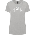 Drum Kit Pulse ECG Drum Drummer Drumming Womens Wider Cut T-Shirt Sports Grey