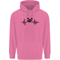 Drum Kit Pulse ECG Drummer Drumming Drum Childrens Kids Hoodie Azalea